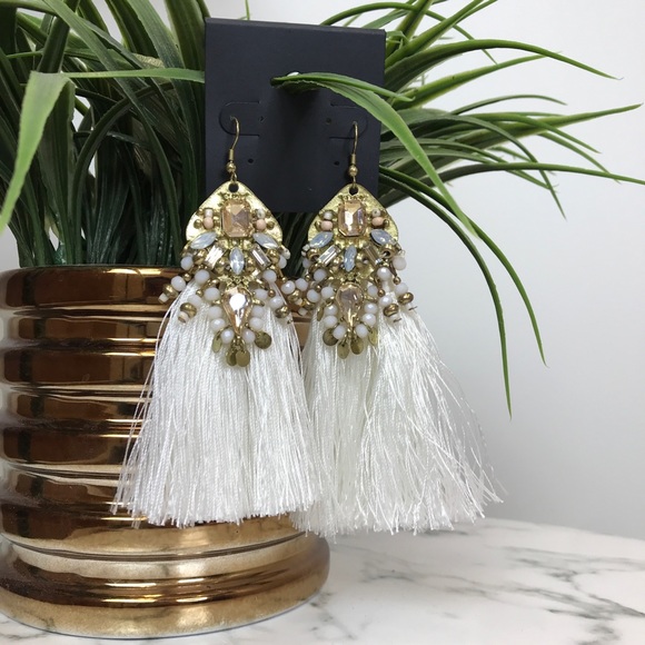 ‼️ Rhinestone Diamond Tassel Drop Earrings Boho - Picture 6 of 6